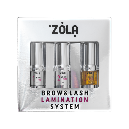 Zola Набір складів для ламінування Brow&Lash Lamination System №1,2,3 по 10 мл 19833 фото