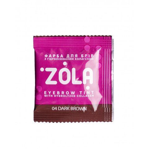 Zola краска для бровей с коллагеном в саше 5ml (04 Dark Brown) 11983 фото