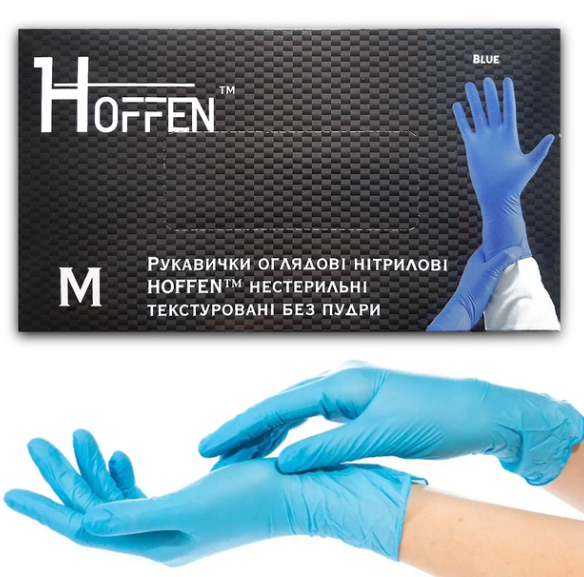 Перчатки HOFFEN Голубые M 3,5г 15991 фото