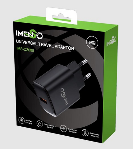 Блок питания IMENSO IMS-C3005 Output:1USB 2.0A (Чёрный) 22823 фото