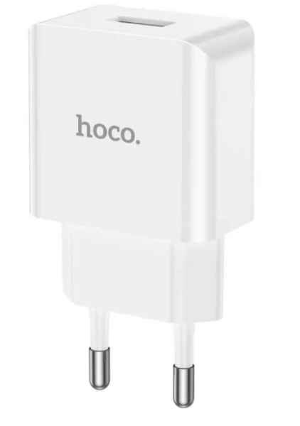 Блок питания HOCO C106A Leisure 1USB (Белый) 22825 фото