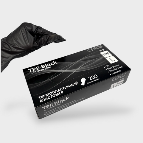 Рукавички Ceros TPE Black L (термопластичний еластомер) 23015 фото